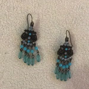 Blue dangly earrings